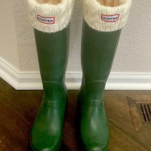 Green Hunter Original Tall Boots, size 10